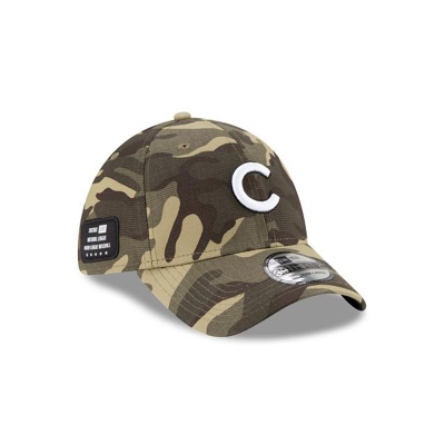 Chicago Cubs Gorra | New Era MLB Armed Forces Weekend 39thirty Stretch Fit Cap Mexico - Verdes